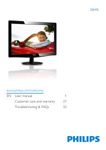 Handleiding Philips 226V3LSB5 LED monitor