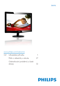 Manuál Philips 226V3LSB28 LED monitor
