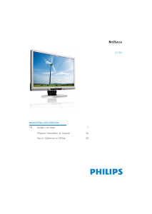 Kullanım kılavuzu Philips 221B3PCB LCD ekran
