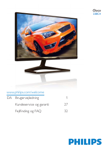 Brugsanvisning Philips 238C4QHSN LCD-skærm