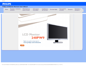 Manuale Philips 240PW9ES Monitor LCD