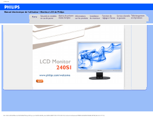 Mode d’emploi Philips 240S1SB Moniteur LCD