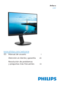 Manual de uso Philips 241B7QPJKEB Monitor de LCD