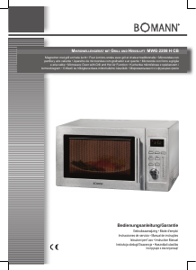Bedienungsanleitung Bomann MWG 2208 H CB Mikrowelle