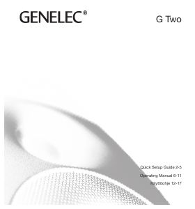 Manual Genelec G Two Speaker