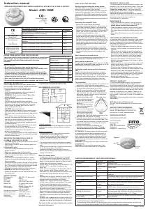 Bruksanvisning Fito ASD-10QR Brandvarnare