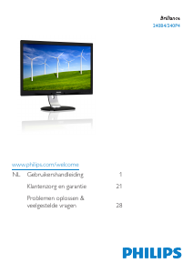 Handleiding Philips 240B4QPYEG LED monitor