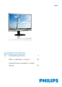 Manuál Philips 240S4LPMB LED monitor