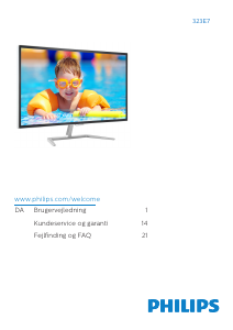 Brugsanvisning Philips 323E7QDAB LCD-skærm