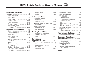 Handleiding Buick Enclave (2009)