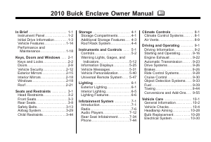 Handleiding Buick Enclave (2010)