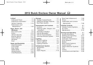 Handleiding Buick Enclave (2012)