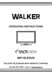 Bruksanvisning Walker WP19LEDVD LCD TV