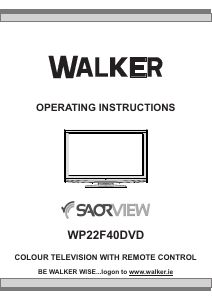 Bruksanvisning Walker WP22F40DVD LCD TV