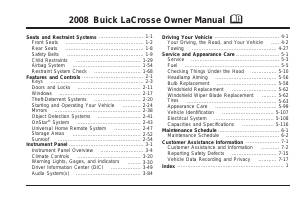 Manual Buick Lacrosse (2008)