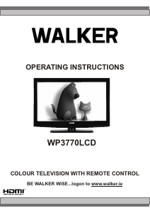 Bruksanvisning Walker WP3770LCD LCD TV