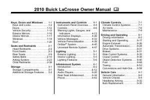Handleiding Buick Lacrosse (2010)