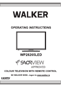 Bruksanvisning Walker WP28265LED LCD TV