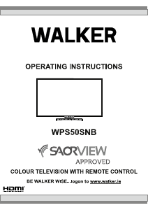 Bruksanvisning Walker WPS50SNB LCD TV