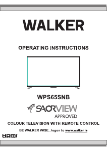 Bruksanvisning Walker WPS65SNB LCD TV