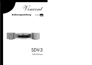 Bedienungsanleitung Vincent SDV-3 DVD-player