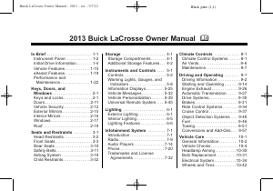 Handleiding Buick Lacrosse (2013)