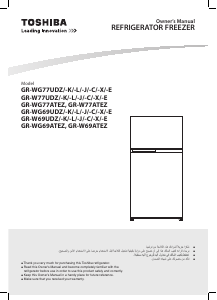 Handleiding Toshiba GR-W69UDZ-E Koel-vries combinatie