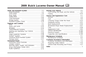 Handleiding Buick Lucerne (2009)