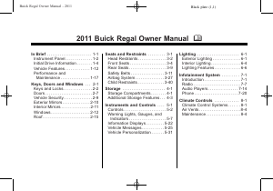 Handleiding Buick Regal (2011)