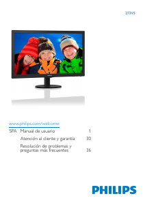 Manual de uso Philips 273V5LHSB Monitor de LED