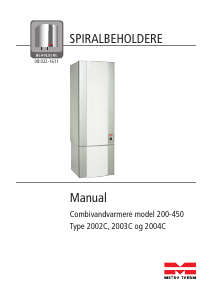 Brugsanvisning Metro Therm 2002C Vandvarmer
