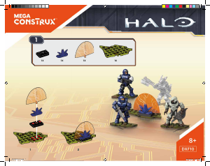 Handleiding Mega Construx set DXF10 Halo UNSC Brute skirmish