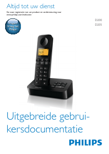 Handleiding Philips D200 Draadloze telefoon