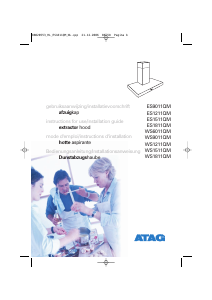 Handleiding ATAG ES9011QM Afzuigkap