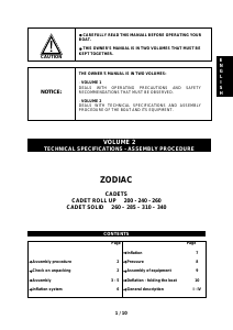 Bruksanvisning Zodiac Cadet 200 Roll Up Båt