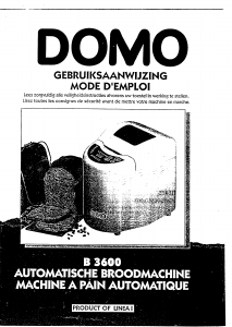 Handleiding Domo B3600 Broodbakmachine