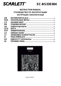 Handleiding Scarlett SC-BS33E004 Weegschaal