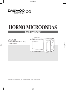 Manual de uso Daewoo KOR-6L7BDUO Microondas