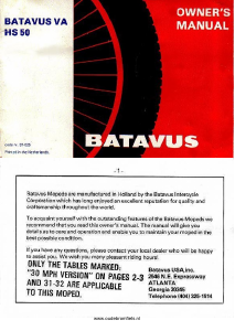 Manual Batavus HS 50 Moped