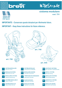 Bruksanvisning Brevi Millestrade Barnvagn