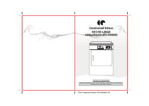 Mode d’emploi Continental Edison CESLEE6DD Sèche-linge