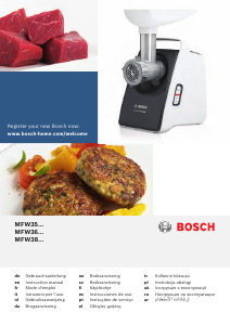 Manual Bosch MFW3520W Meat Grinder