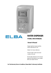 Handleiding Elba EWD-B7068(GR) Waterdispenser