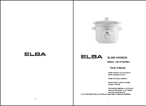 Handleiding Elba ESC-D1539(WH) Slowcooker