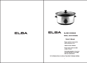 Handleiding Elba ESCO-D3538(SS) Slowcooker