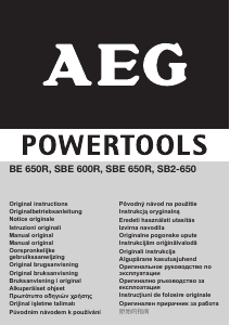 Manual de uso AEG SBE 600R Martillo perforador