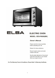 Handleiding Elba EEO-F6020(BK) Oven