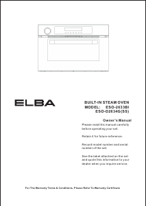 Handleiding Elba ESO-2633BI Oven