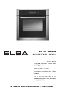 Handleiding Elba ESPERTO EBO-F7018TW(SS) Oven