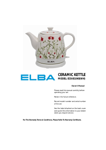 Manual Elba ECK-B1040(WH) Kettle